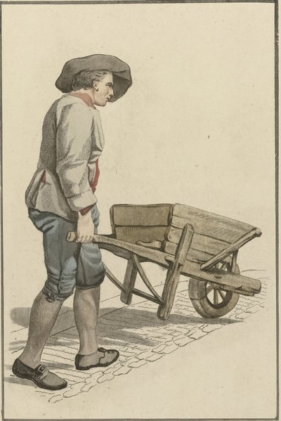 homem com carrinho de mão de Mathias de Sallieth