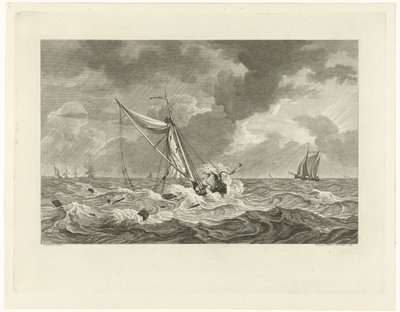 Praias do cais do capitão Klaas Ringels perto de Texel, 1778 de Mathias de Sallieth