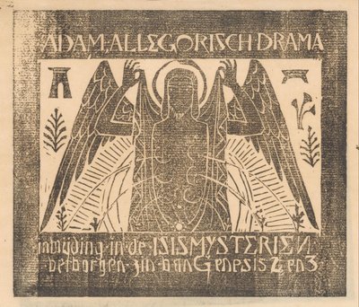Figura alada com seis peitos
Adam, Drama alegórico (título sobre o objecto) de Mathieu Lauweriks (attributed to)