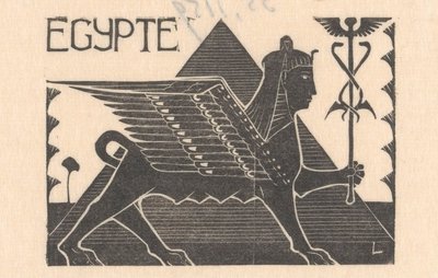 Esfinge e pirâmide Egito (título no objeto) de Mathieu Lauweriks