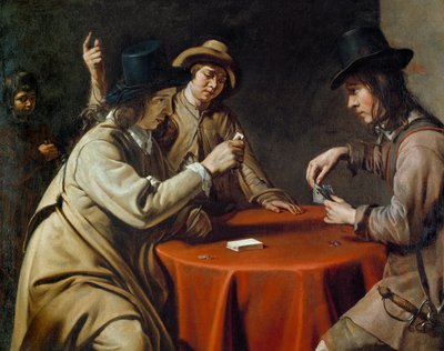 Les cheaters reunidos Pintura de Mathieu Le Nain (Lenain) (1607-1677) Século XVII de Mathieu Le Nain