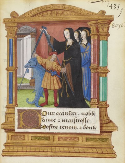 BNF Fr2285 f5r - A bússola do golfinho de Maitre de Philippe de Gueldre