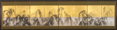 Setenta e dois picos contra o céu azul de Matsumura Goshun