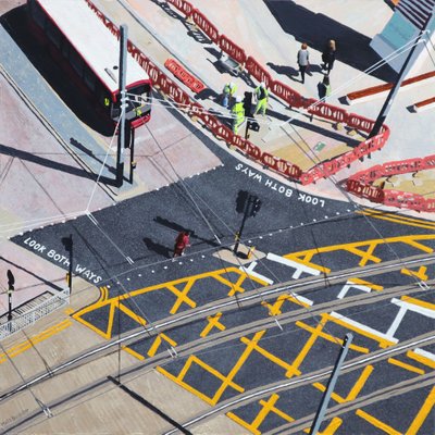 Check Your Travel, 2020 (acrílico sobre painel) de Matt Bannister
