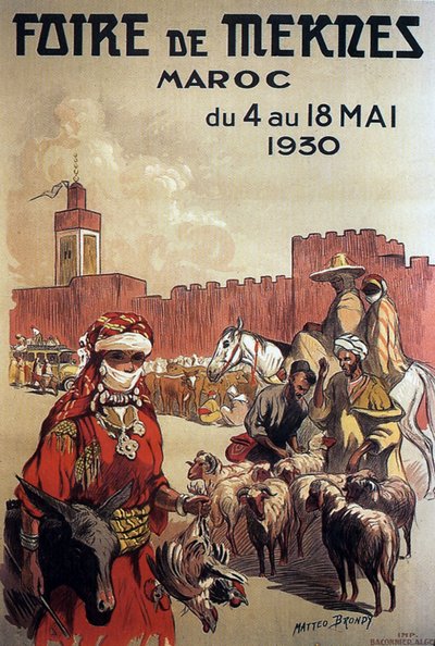 cartaz para a feira de Meknes, Marrocos de Matteo Brondy