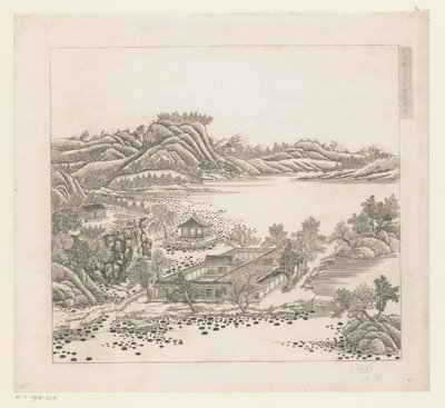 Vista de parte do Palácio Imperial de Verão em Chengde (Jehol) na China de Matteo Ripa