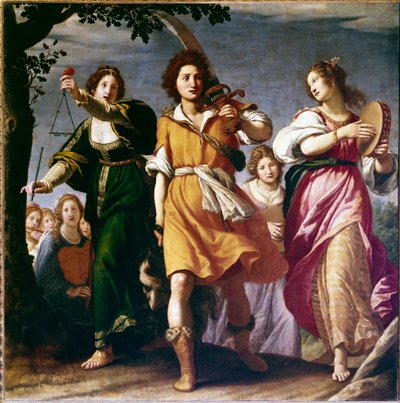 O Triunfo de David (óleo sobre tela de Matteo Rosselli