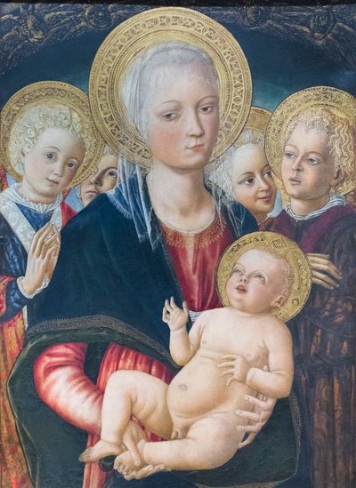 Madonna e Criança com anjos de Matteo di (c.1430 95) Giovanni