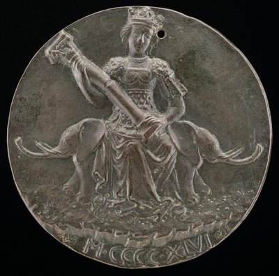 Fortitude Holding a Broken Column [reverso], 1446. de Matteo di Andrea de Pasti