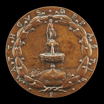 Fonte Montada por um Macho Nu Figura [reverso], c. 1446. de Matteo di Andrea de Pasti