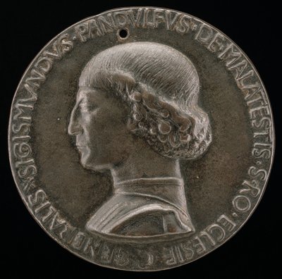 Sigismondo Pandolfo Malatesta, 1417-1468, Senhor de Rimini e Fano [obverso], 1446. de Matteo di Andrea de Pasti