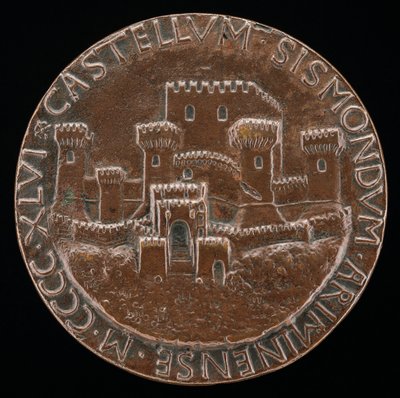 O Castelo de Rimini [ao contrário], 1446. de Matteo di Andrea de Pasti