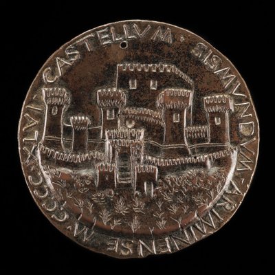 O Castelo de Rimini [ao contrário], 1446. de Matteo di Andrea de Pasti
