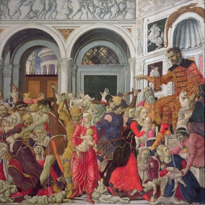 O Massacre dos Inocentes (óleo sobre painel) de Matteo di Giovanni di Bartolo