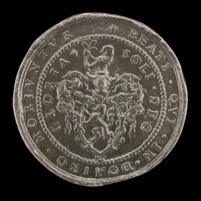 Armas e Inscrição [reverso], 1592. de Matthäus Carl