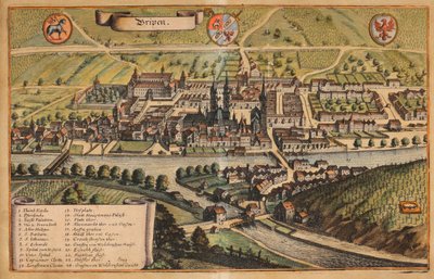 Vista de Brixen colorido de Matthaus Merian