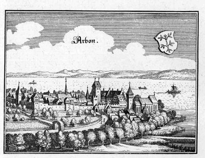 Arbon - excerto da Topographia Sueviae (Schwaben) de Matthaus Merian