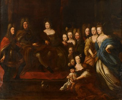 Retrato de família do Grão-Duque Frederico II de Hesse-Homburgo de Matthaus Merian