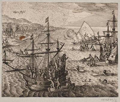 Como os povos selvagens foram derrotados de Matthäus Merian d.Æ.
