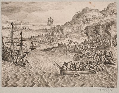 Sobre o desembarque dos holandeses na ilha sem fundo de Matthäus Merian d.Æ.