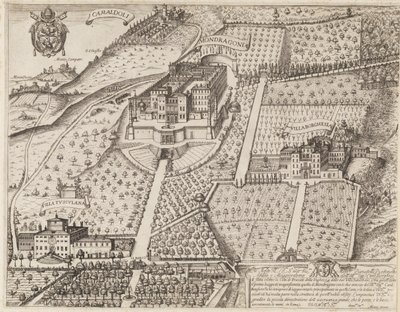 Vista de Frascati e arredores de Matthaus Greuter