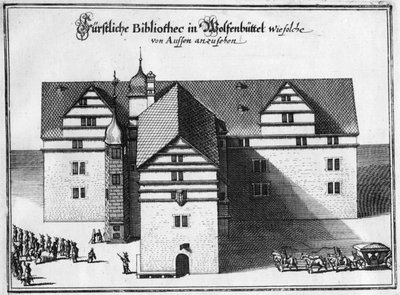 Biblioteca Herzog August em Wolfenbüttel, entre 1655 e 1660 de Matthaus the Elder Merian