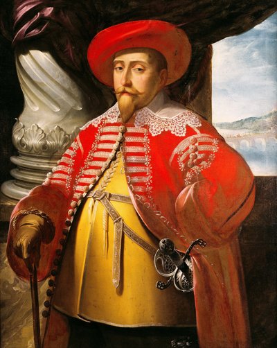 Retrato do rei Gustav II Adolf da Suécia 1594-1632, 1631-1632. de Matthaus the Elder Merian