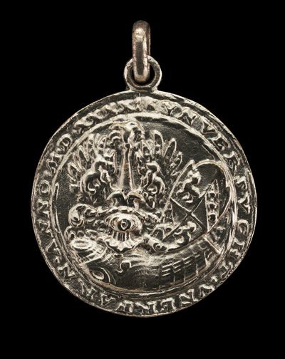 Shield, Cuirass, Casque, e Crest [reverso], 1541. de Matthes Gebel