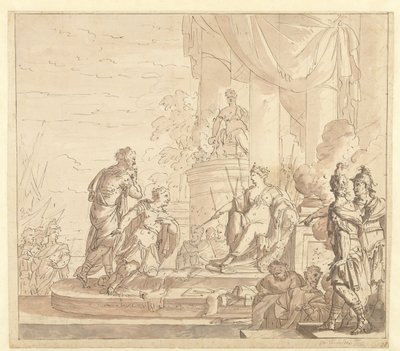 Enéas com Dido de Mattheus Terwesten