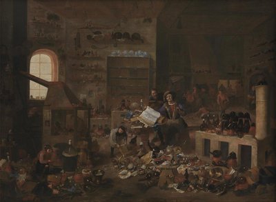 Um Alquimista em seu Laboratório de Mattheus van Helmont