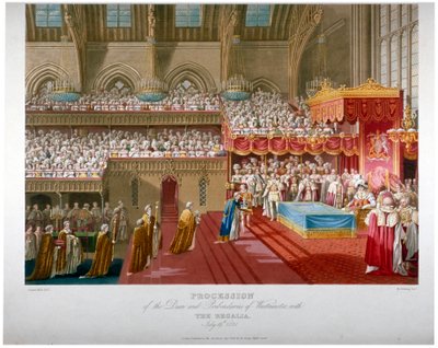 Coroação do Rei George IV, Westminster Hall, Londres, 1821 1824.                                  de Matthew Dubourg