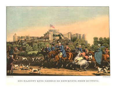 Sua Majestade o Rei George III Retornando da Caça, início do século XIX, c1955. de Matthew Dubourg