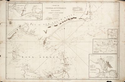 Carta do Estreito de Bass por Matthew Flinders de Matthew Flinders