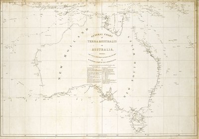 Mapa da Austrália de Matthew Flinders