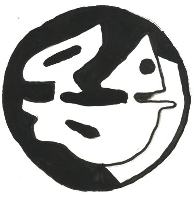 Du Serie Glyphes 10, 2017 (tinta da China) de Matthew Hilton