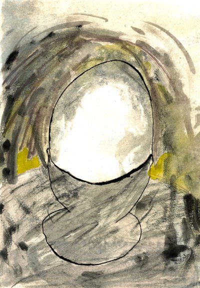 O Ovo Perfeito do Solteiro 2, 2021 (aguarela, carvão) de Matthew Hilton