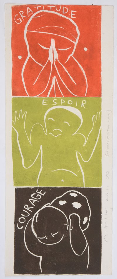 lema um, 2006 (linóleo) de Matthew Hilton
