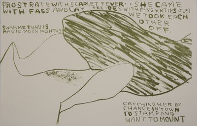 ela veio com bichas, 2009 (litografia) de Matthew Hilton