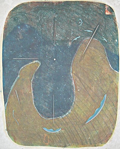 tabla one, 2012 (linoprint) de Matthew Hilton