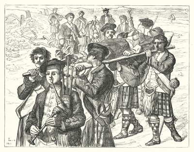 The Night After Culloden (gravura) de Matthew James (attr. to) Lawless