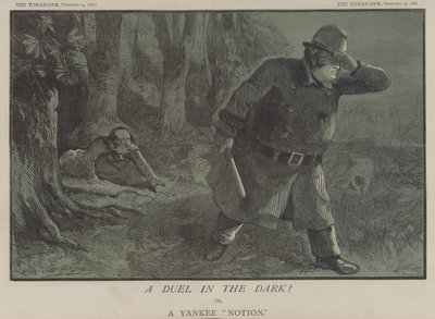 Um Duelo no Escuro! ou, Uma Noção Yankee (cor litho) de Matthew