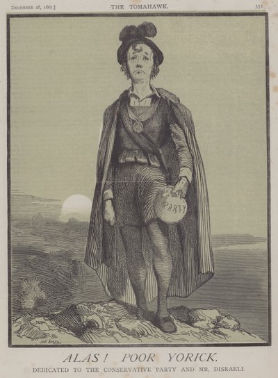 Ai de mim! Pobre Yorick (cor litho) de Matthew
