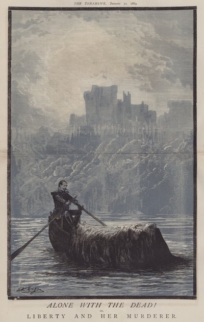 Sozinho com os Mortos! ou, Liberty and Her Murderer (cor litho) de Matthew