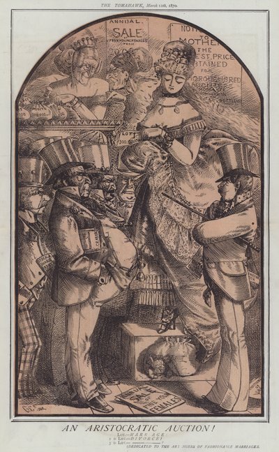 Um Leilão Aristocrático! (cor litho) de Matthew