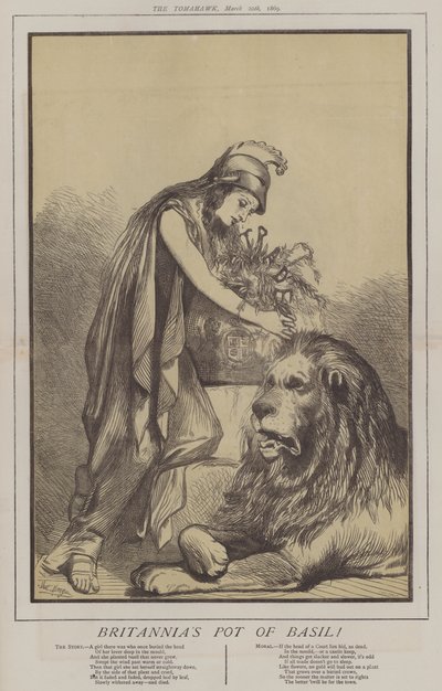 Pote de Basílico da Britannia! (cor litho) de Matthew