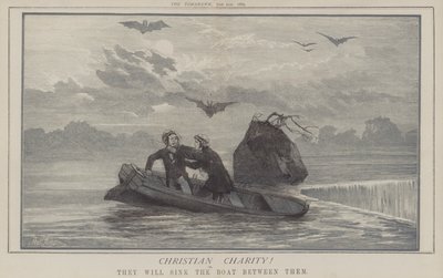 Christian Charity! ou, Eles Afundarão o Barco entre Eles (cor litho) de Matthew