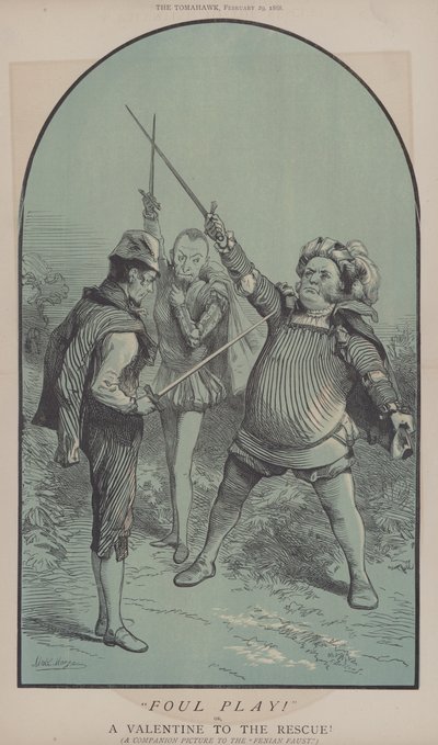 Foul Play! ou, Um Valentine to the Rescue (cor litho) de Matthew