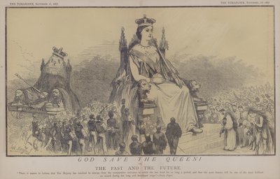 God Save the Queen! ou, The Past and the Future (cor litho) de Matthew