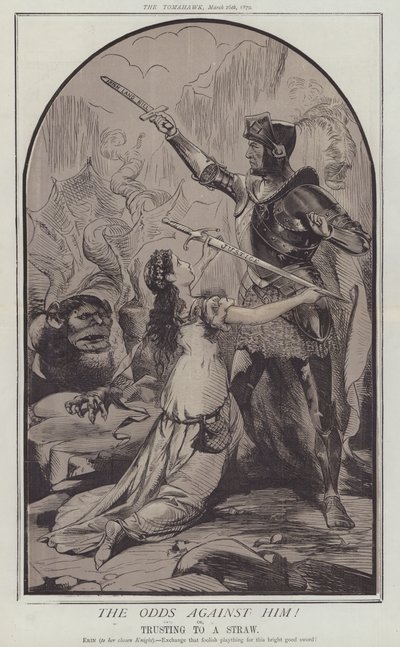 As Probabilidades contra Ele! ou, Confiando numa Palha (cor litho) de Matthew