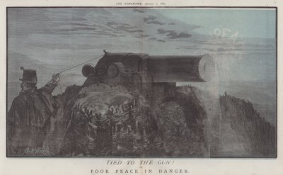 Tied to the Gun! ou, Poor Peace in Danger (cor litho) de Matthew